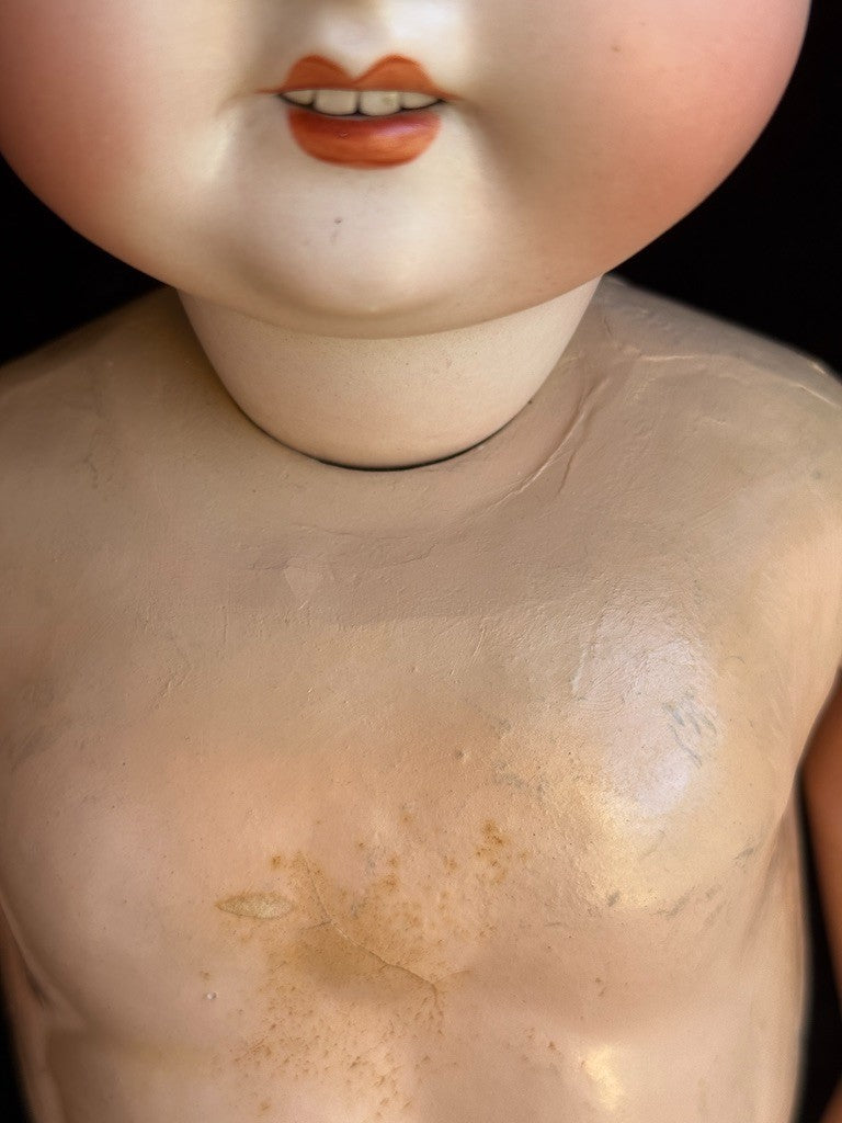 Antique German 25" Gebruder Kuhnlenz 165 Bisque Head Doll