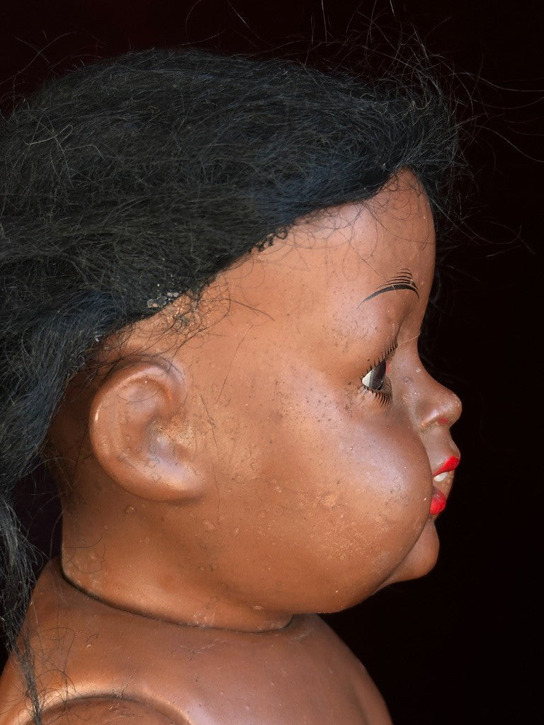 Rare Antique German (?) Koenig Wernicke (?) Dark Complexion Baby Toddler Doll