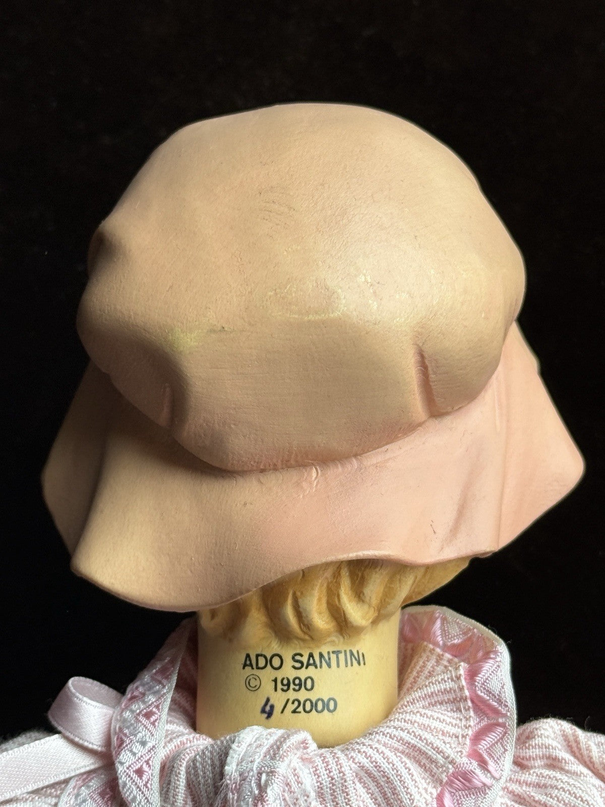 Vintage Italian ADO SANTINI Dolfi 13.5” Wood Carved Jointed Ann Doll LE 2000