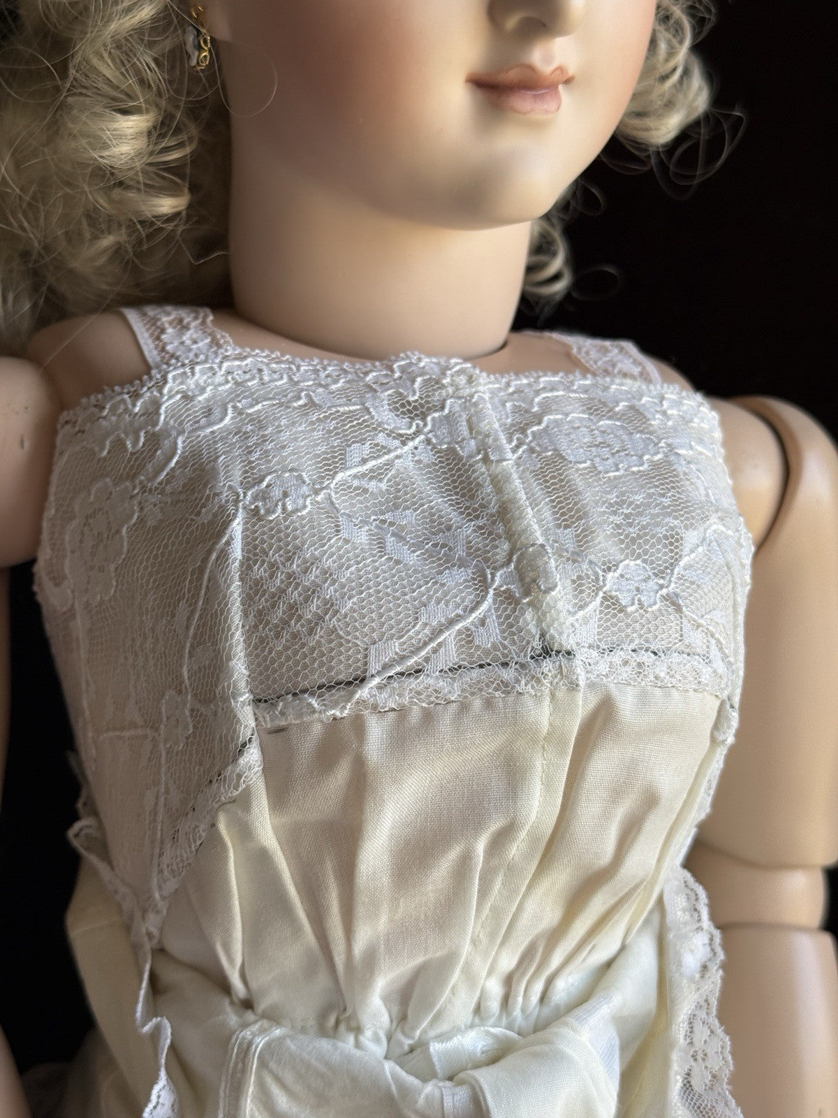 Large Porcelain 31" Repro of Antique Bru Lady Grace Caracter Doll by Rose Pinkul