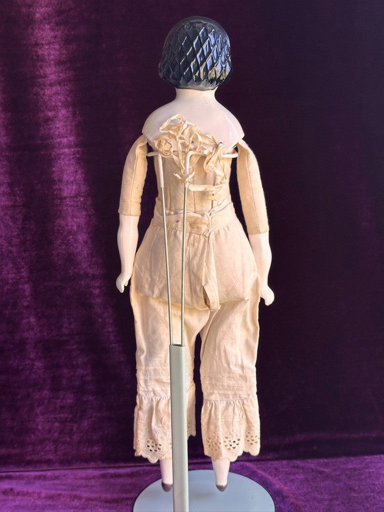 Vintage 19.5” Reproduction of Antique German Alice Hairdo China Head Doll
