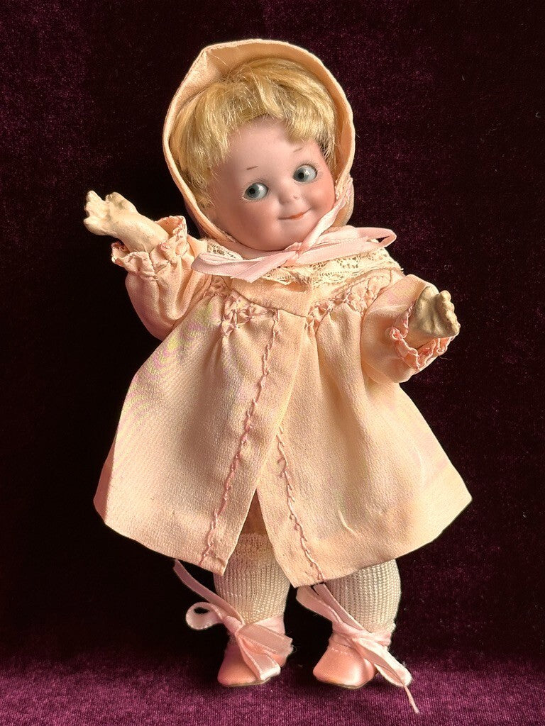 Antique German 7” Armand Marseille 253 Googly Eyes Bisque Head Doll