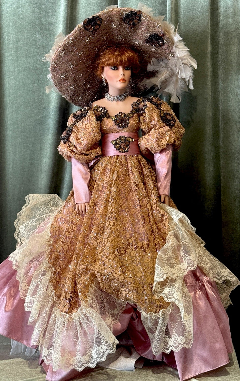 Collectible Large 42” Porcelain Doll “Stormy ” by Rustie LE 2500 COA/Xtra Outfit
