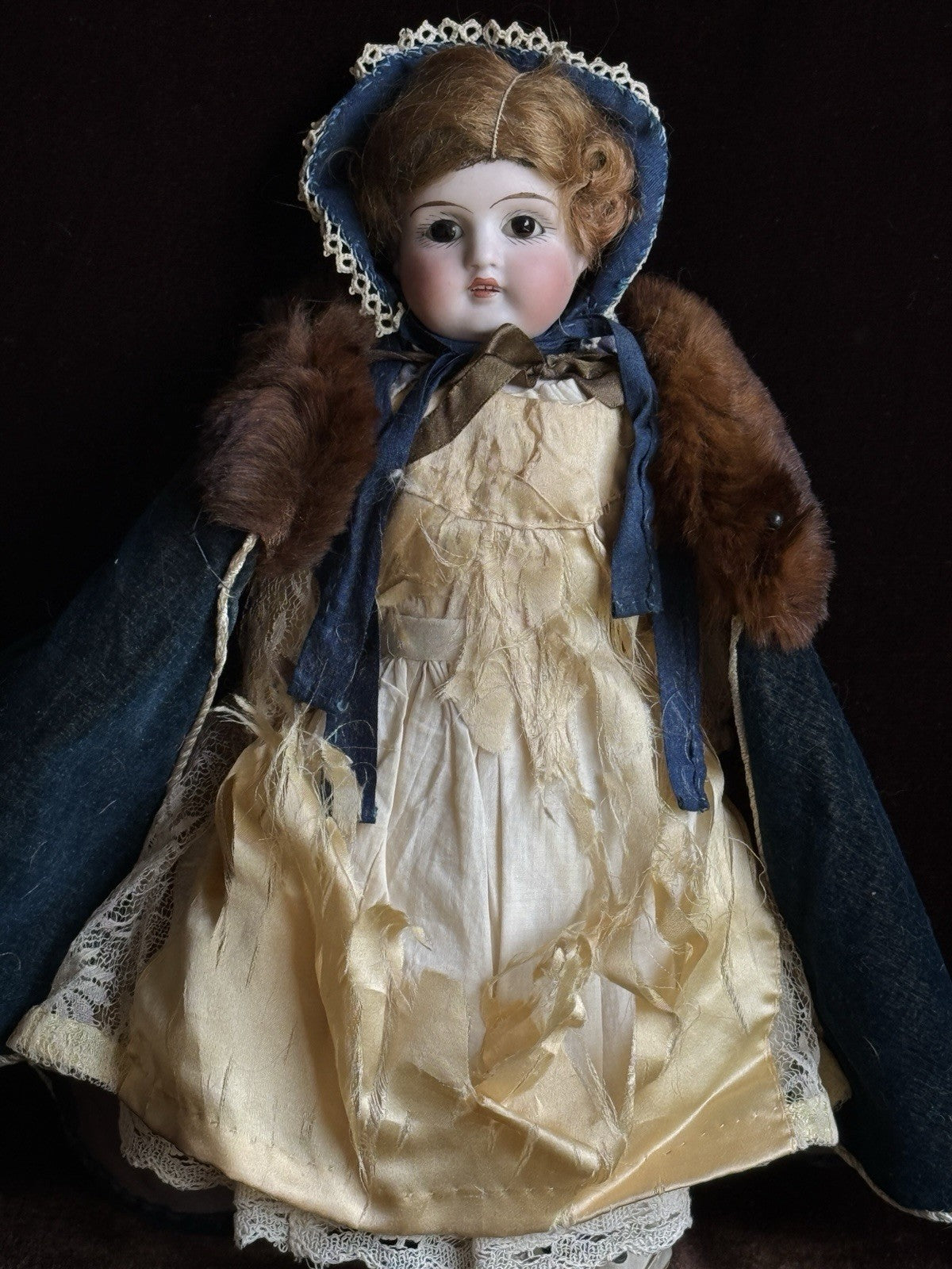 Antique German 11.5” Kestner 154 Bisque Shoulder Head Doll