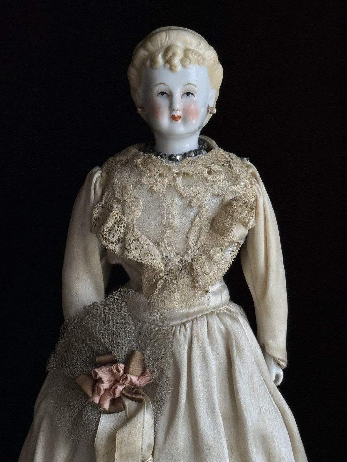Antique 14” Made in Japan China Shoulder Head Bride Doll