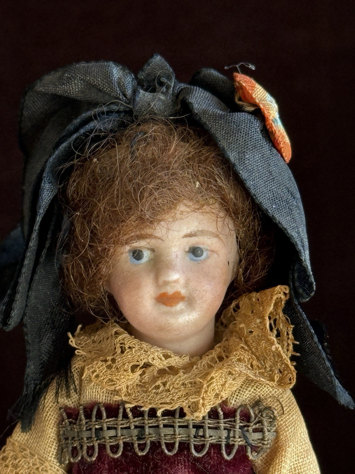 Antique French 3.75” SFBJ 301 Bisque Head Dollhouse Doll