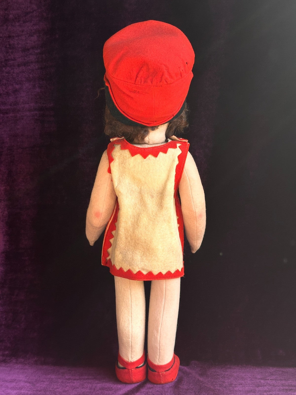 Vintage Italian 20” Early Lenci 109 Felt Cloth Doll