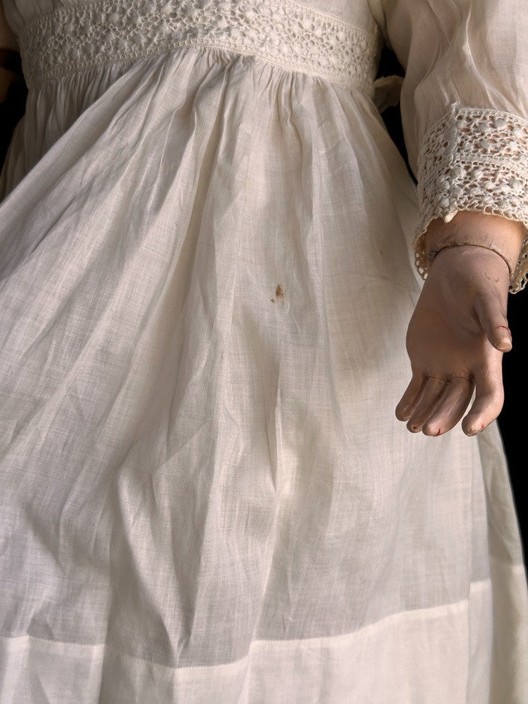 Huge Antique German 36" Franz Schmidt 85 Bisque Head Doll