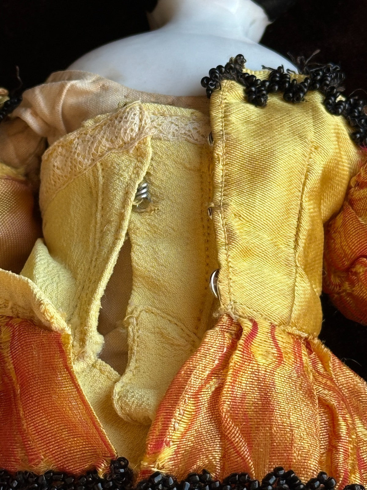 Antique German 12” Flat Top Highbrow China Shoulder Head Doll