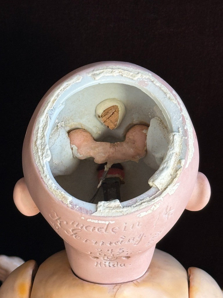 Antique German 16” Hilda Kestner 245 Bisque Head Baby Doll