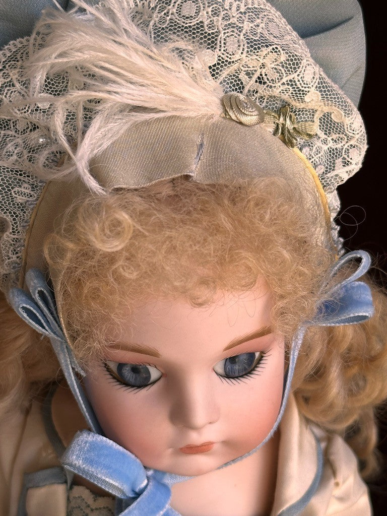 Vintage Lynda Marx Porcelain 15” Reproduction of Antique French Bru Jne Doll