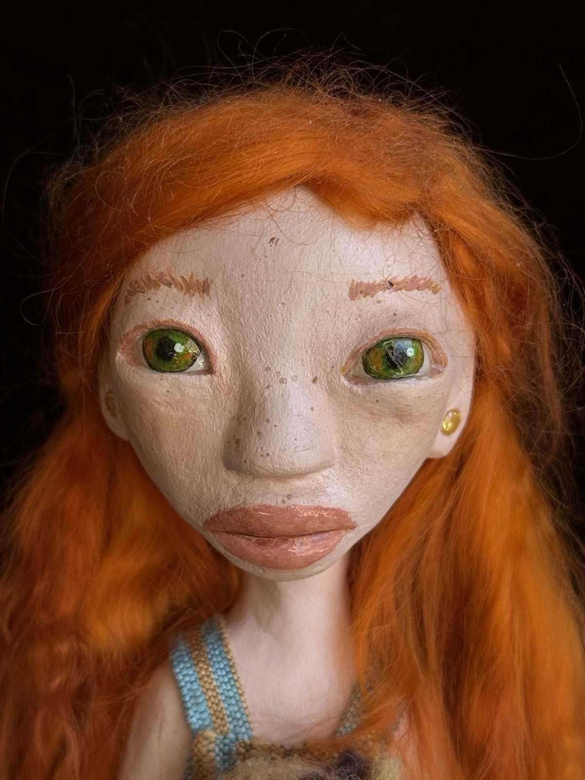 OOAK Artist 13” Mixed Media Paper Clay Doll by Barbara Lee Bosco