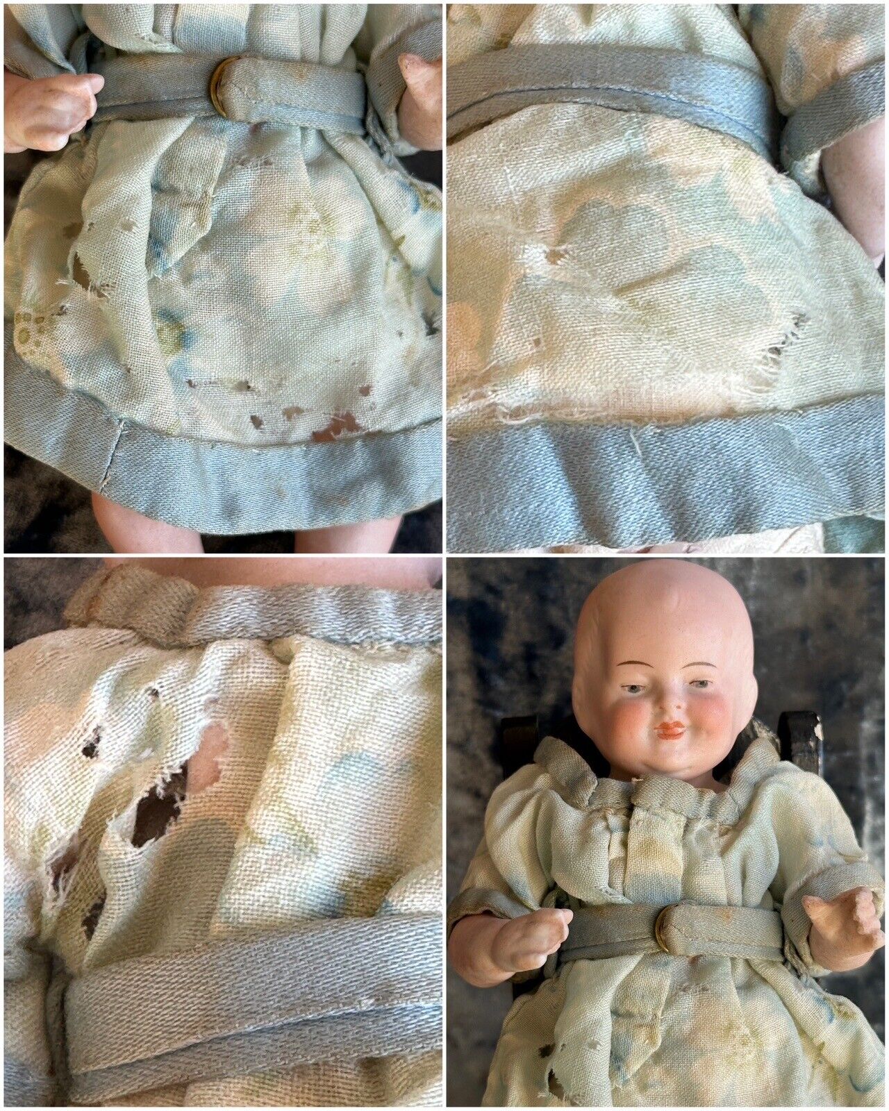 Unidentified All Bisque Antique German Marked 172 Kammer Reinhardt (?) Baby Doll