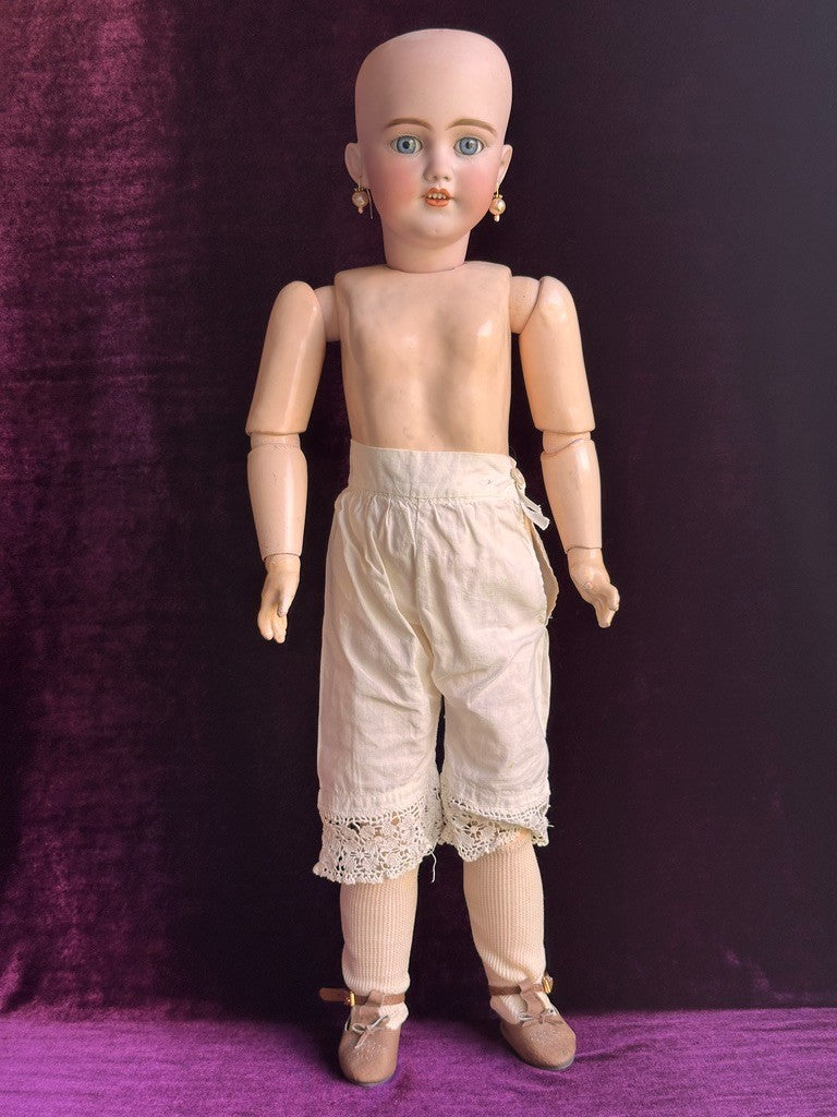 Antique German 24” Simon Halbig 1249 DEP SANTA Doll Bisque Head Marked Body