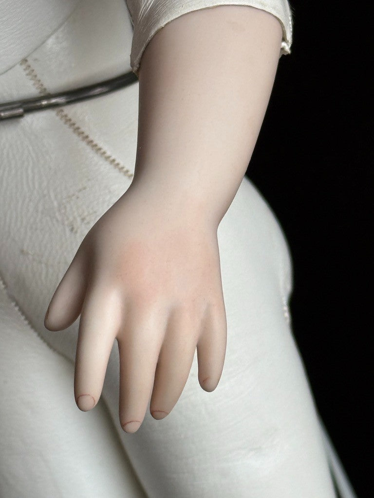 Vintage Porcelain 1967 Leather 15” Reproduction of Antique French Bru Jne Doll