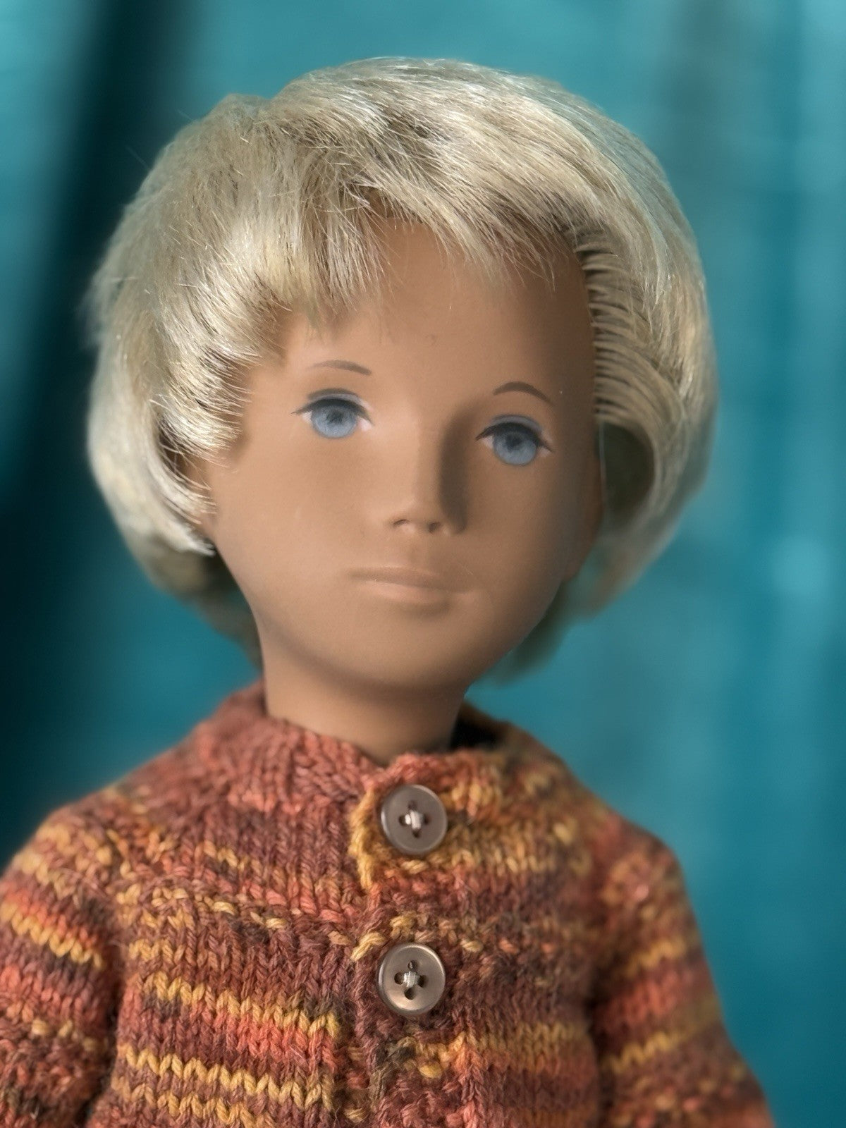 Collectible England Vinyl Sasha Gregor Blonde Boy Doll with Tag; Redressed