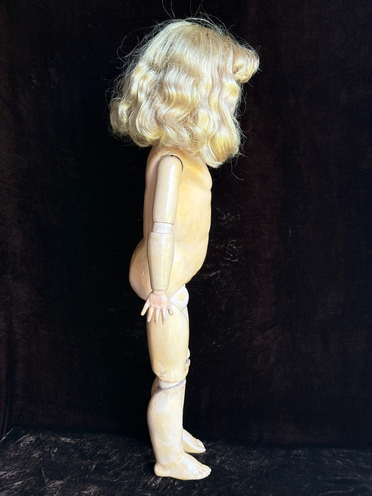 Antique German 25” Armand Marseille DRGM 246 Florodora Bisque Socket Head Doll