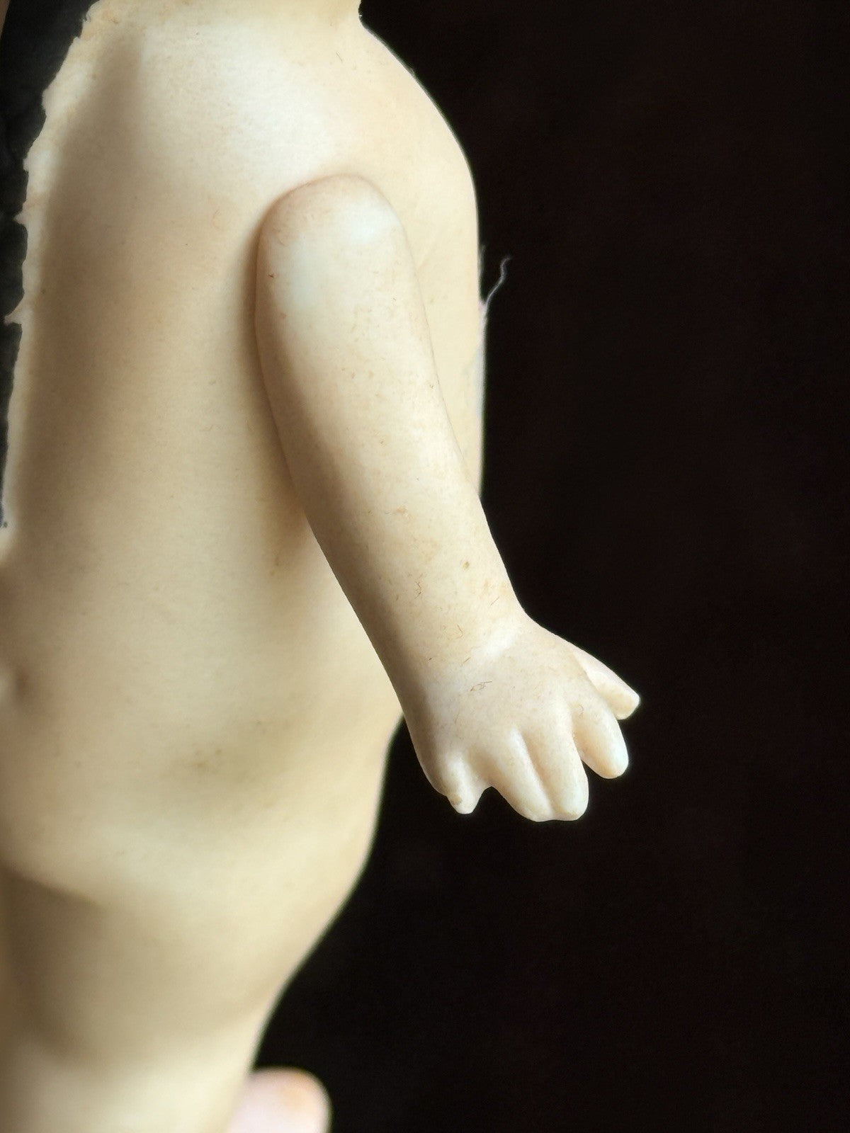 Antique German 4.5" Miniature All Bisque Chin Chin Baby Oriental Doll