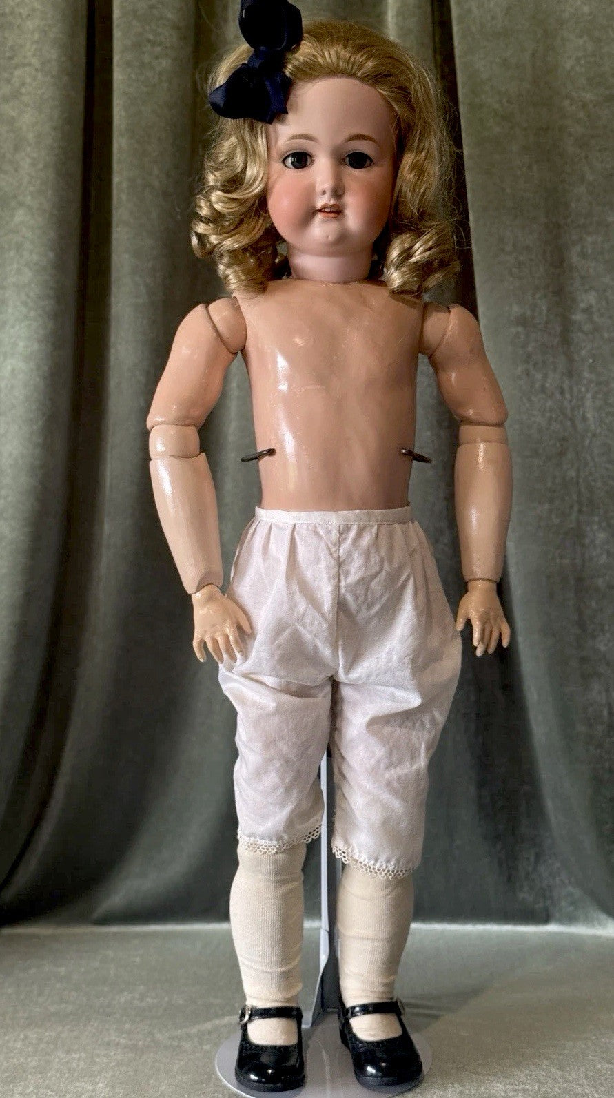 Large 34” Antique German Armand Marseille Doll Bisque Head Composition Body