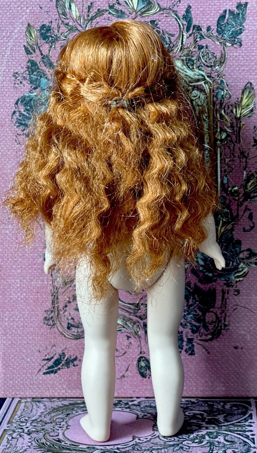 Collectible Reproduction of Antique Mignonette Pouty Face Porcelain 8” Doll
