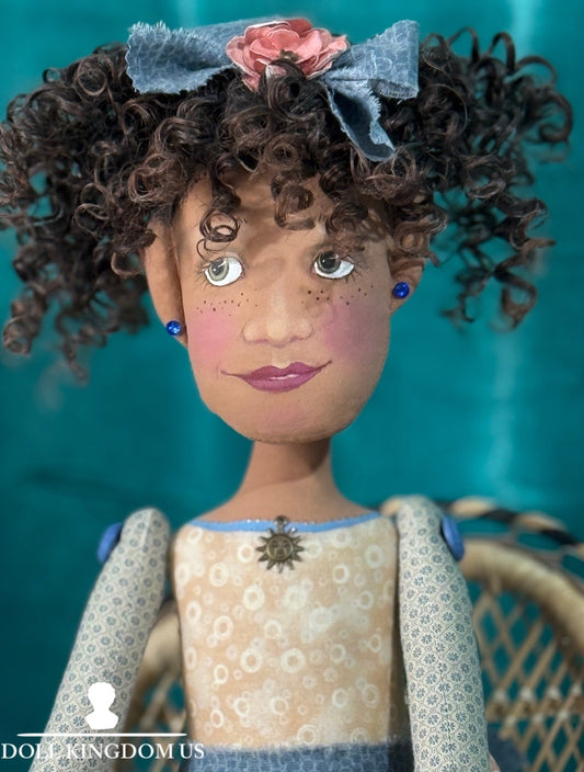 OOAK Artist Handmade Cloth Poseable 24” Doll “Charlotte” by Dianne Adam