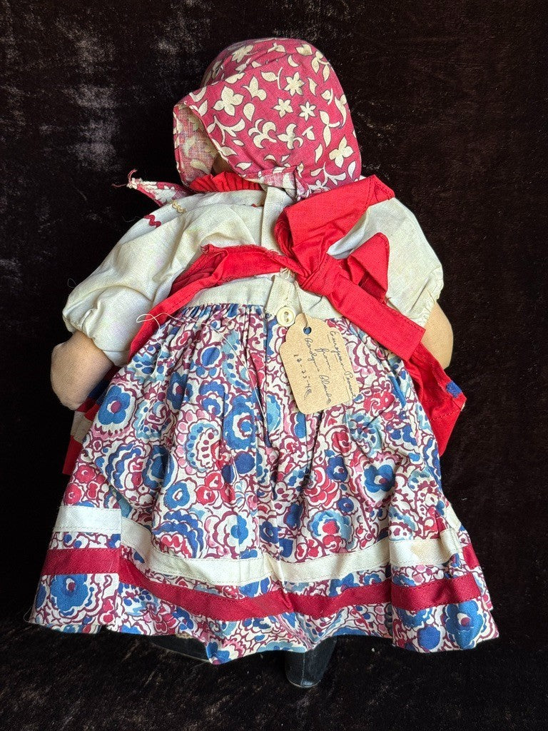 Lot of 3 Collectible Vintage European Cloth Face Mask Dolls
