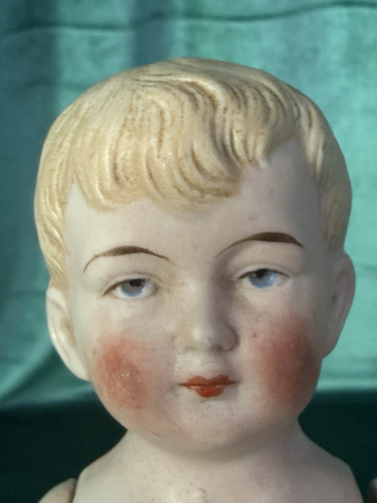 Antique German 6 1/2” Kestner All Bisque Mignonette Dollhouse Boy Doll