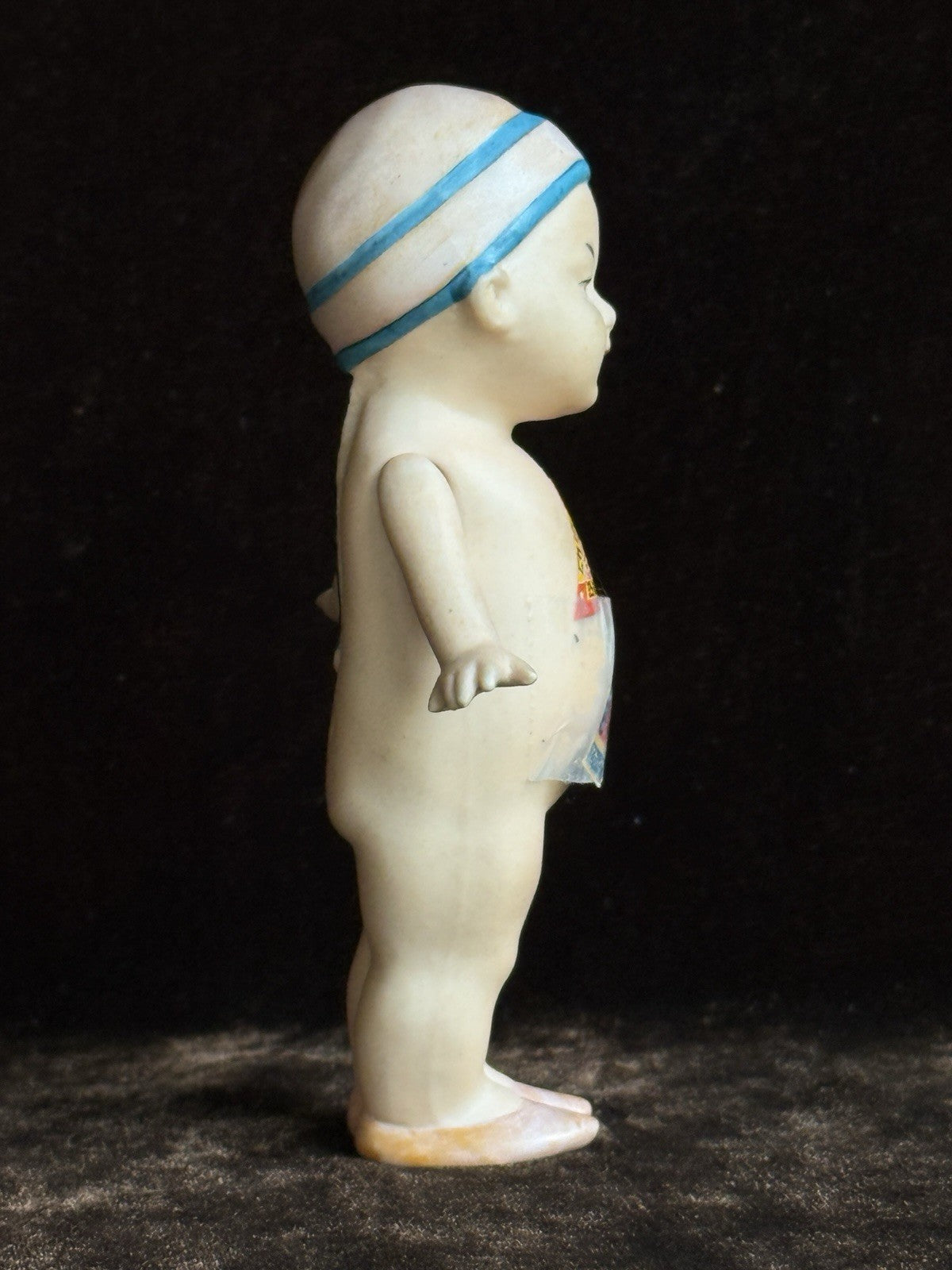 Antique German 4.5" Miniature All Bisque Chin Chin Baby Oriental Doll