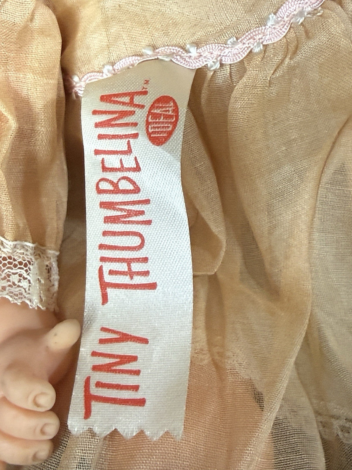 Vintage 1960’s Ideal Thumbelina 14” Doll Working Mechanism Box/Tagged Dress