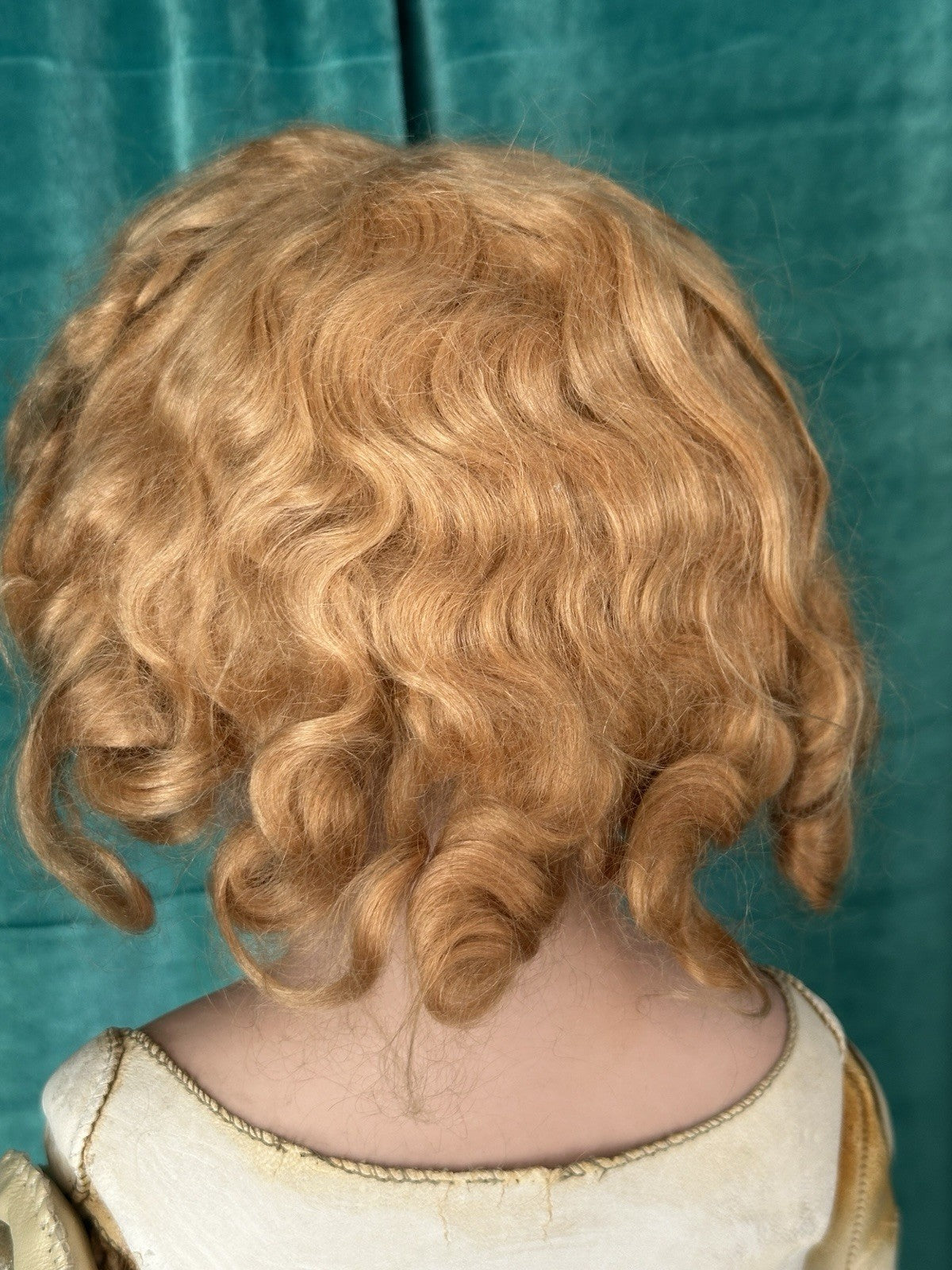 Antique JDK Kestner Mold Dep 154.13 25” Doll Bisque Head Leather Body Sticker