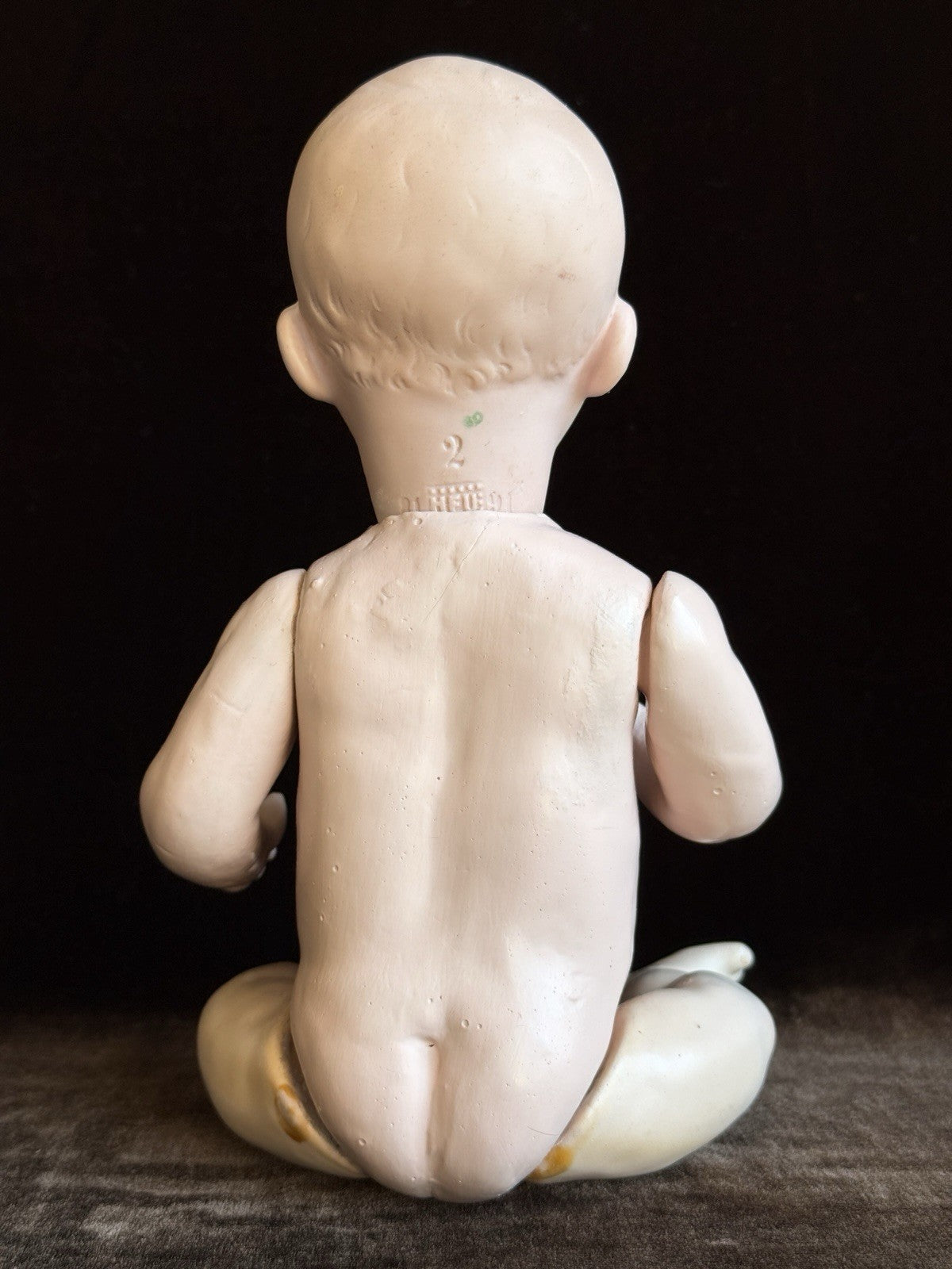 Antique German 10.5” Gebruder Heubach 8191 Bisque Head Character Baby Boy Doll