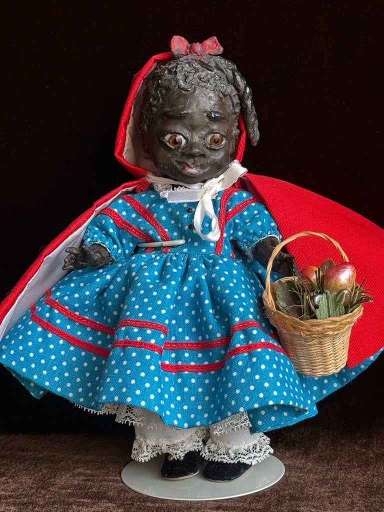 OOAK Artist Mixed Media African American Red Riding Hood Leo Moss Inspired Doll