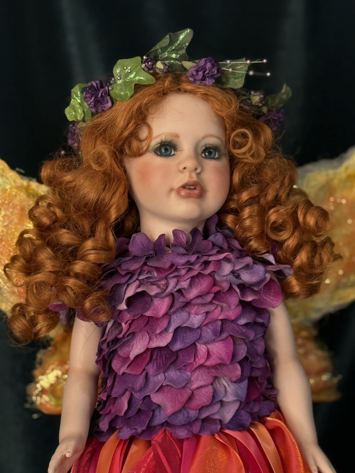 Vintage Reproduction of Linda Mason Porcelain 19” Doll “Tiffany” Artworks 1989