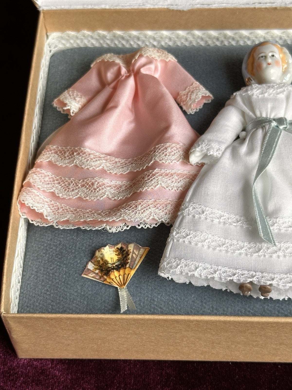 Collectible UFDC Porcelain Repro of China Doll by Rosemarie Snyder with Wardrobe