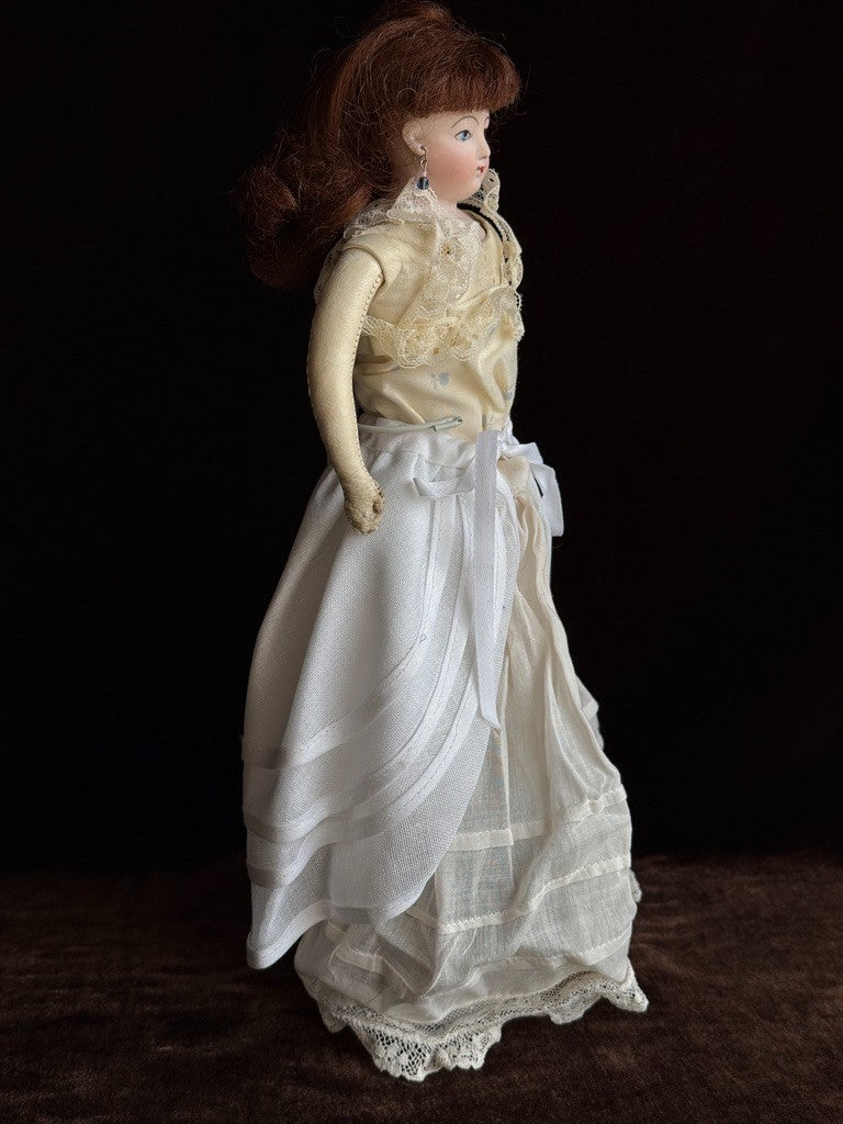 Rare Petite 12" Antique French François Gautier Bisque Head Fashion Doll