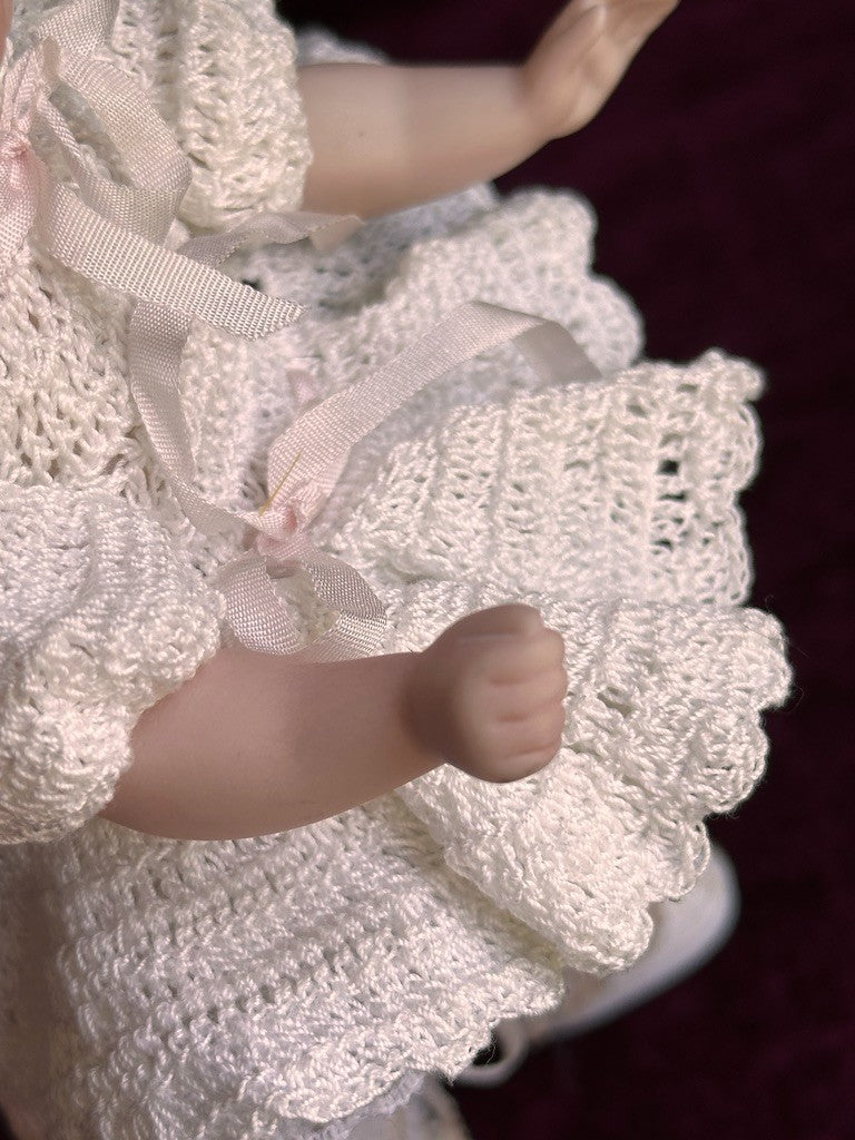 All Porcelain 7” Reproduction of Antique German Armand Marseille Girl 210 Doll