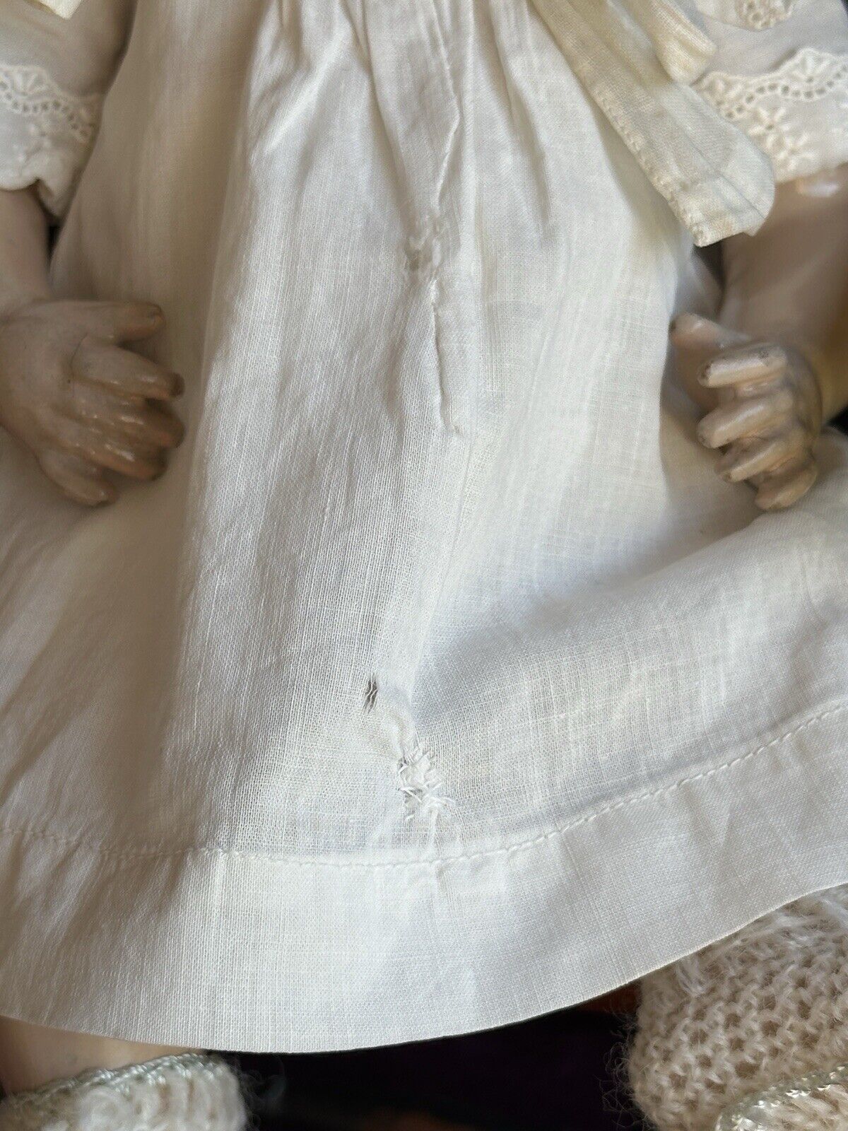 Antique French 13” SFBJ 226 Bisque Head Character Baby Doll Restored