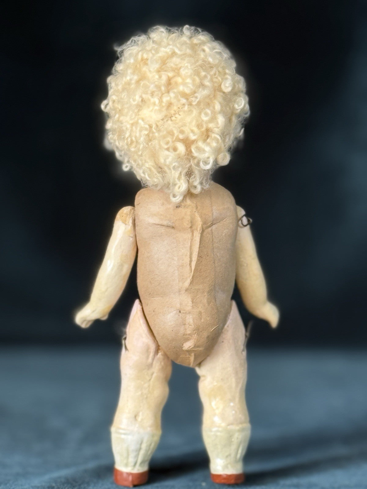 Antique German Hermann Steiner Googly Eyes 7” Doll Bisque Head