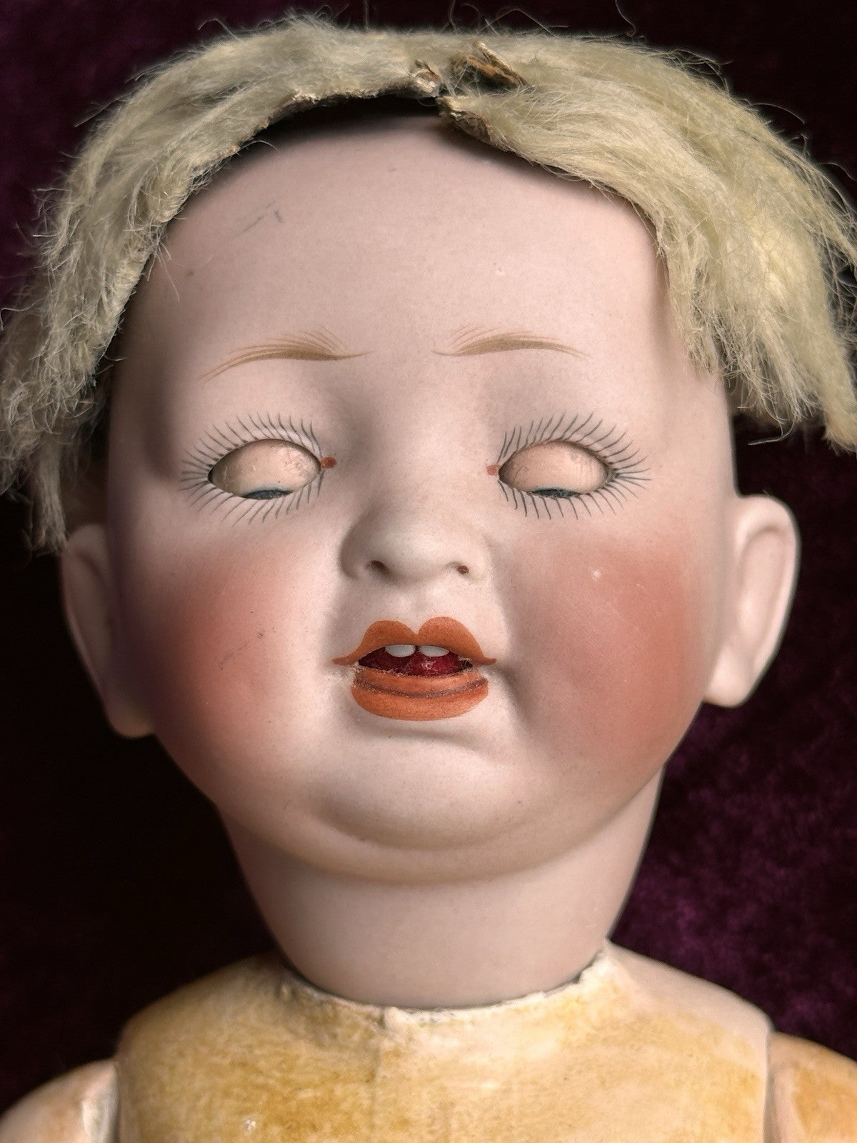 Rare Antique German 10.5” Hertel Schwab Bisque Head Baby Doll