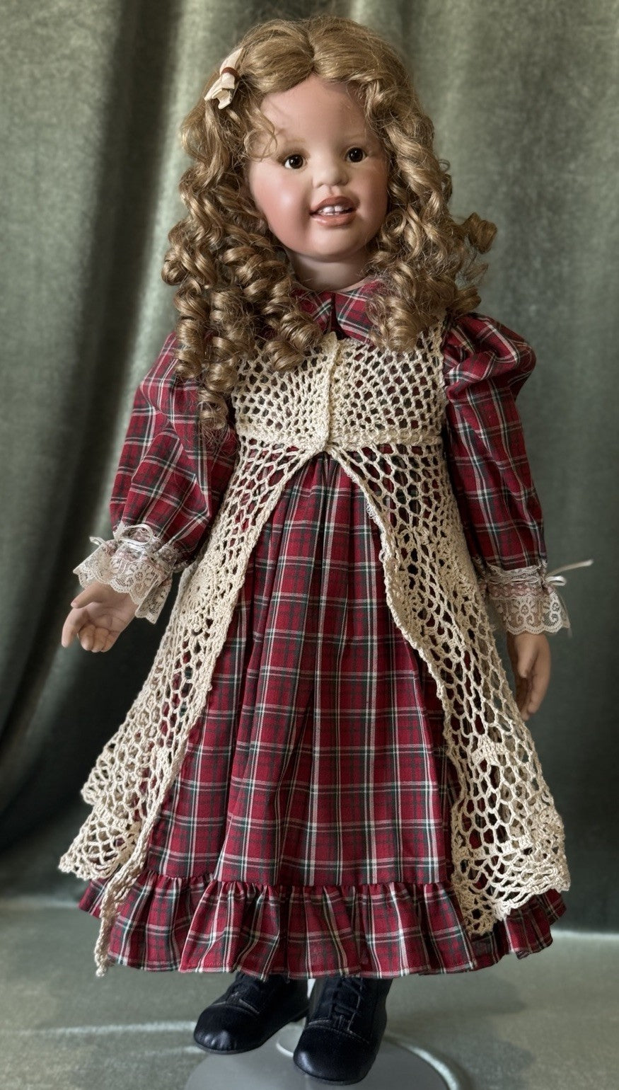 Artist Reproduction Of Porcelain 28” Doll “Becky Thatcher” by Donna Rubert Mold