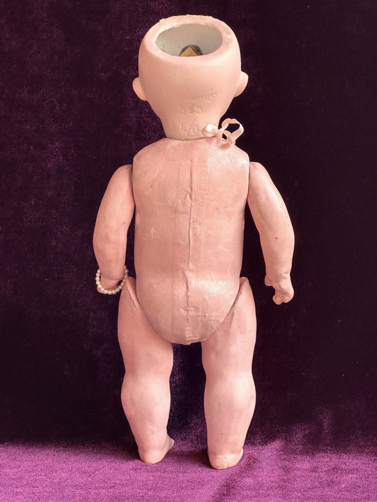 Large Antique German 10” Armand Marseille 323 Googly Eyes Bisque Head Doll