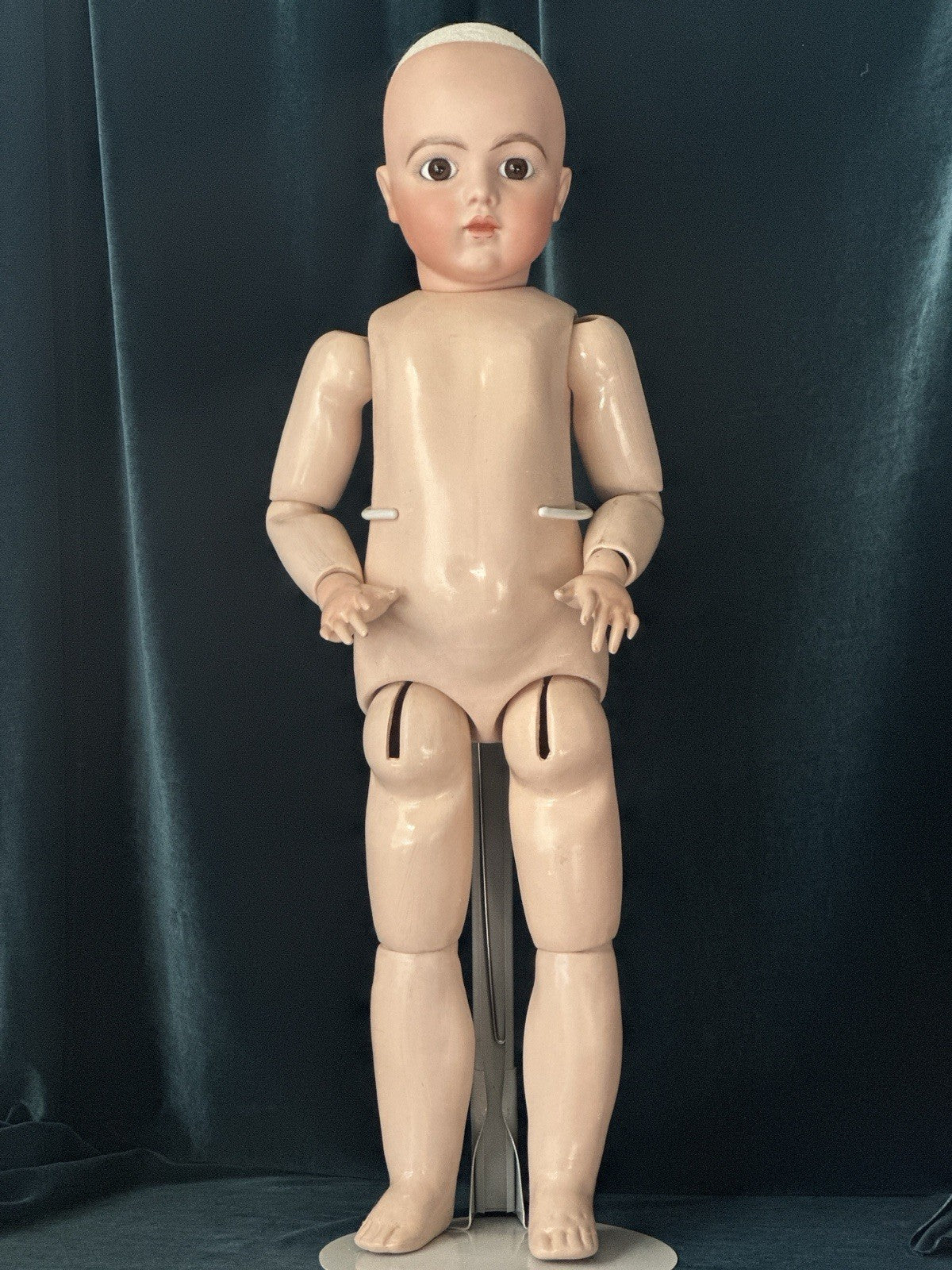 Vintage Artist Reproduction of Antique French Bru Jne 27” Doll Porcelain Head