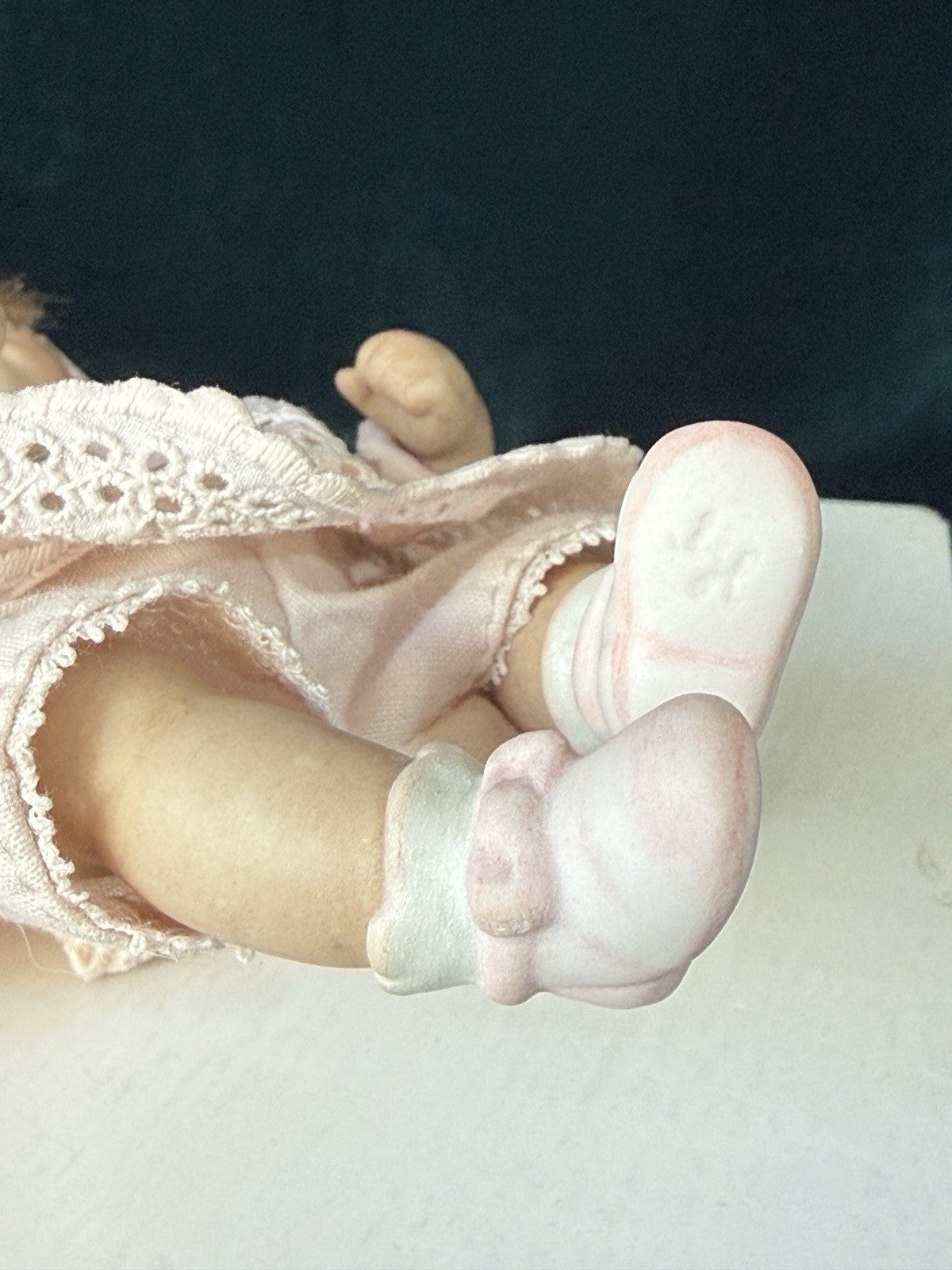 Rare All Porcelain Annette  Himstedt 5” Doll “Mili” Winzlingen Collection w/Pram