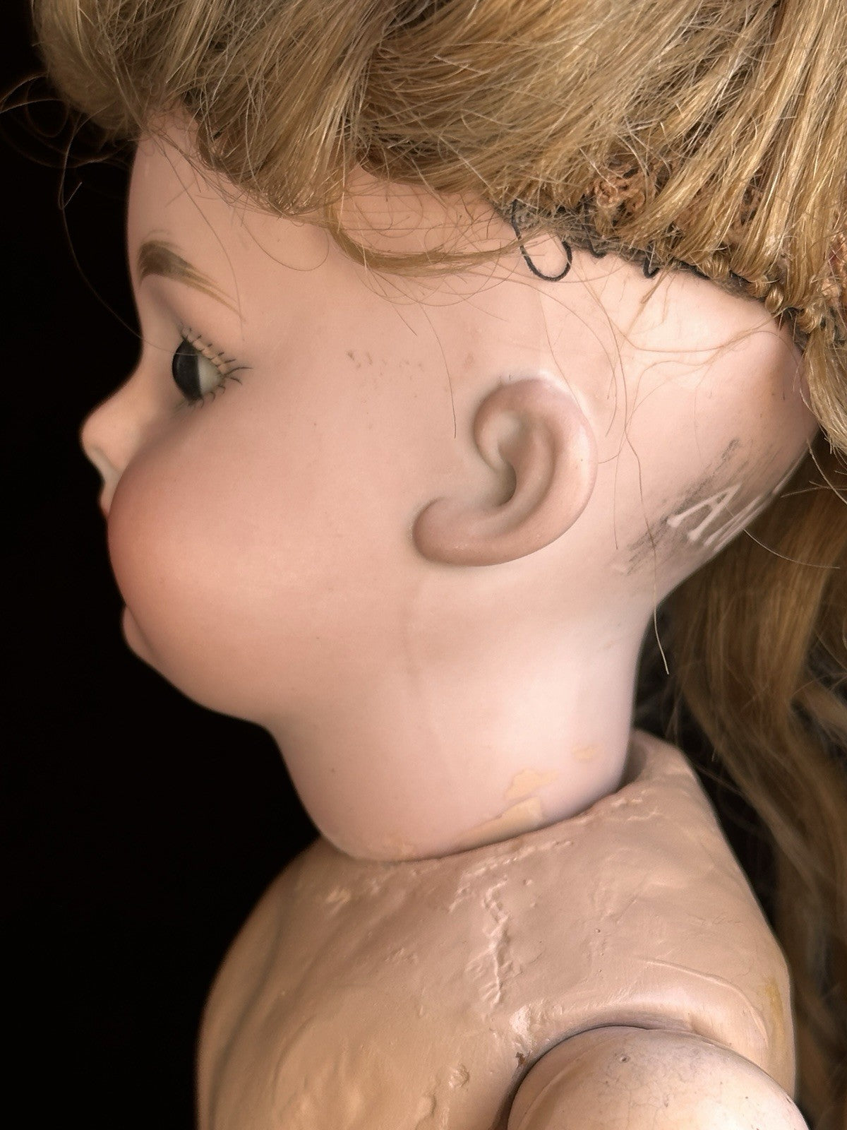 Antique German 14” Armand Marseille 1894 Dep Bisque Head Doll