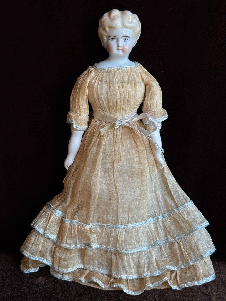 Lot of 3 Antique German Lowbrow China Head Dolls