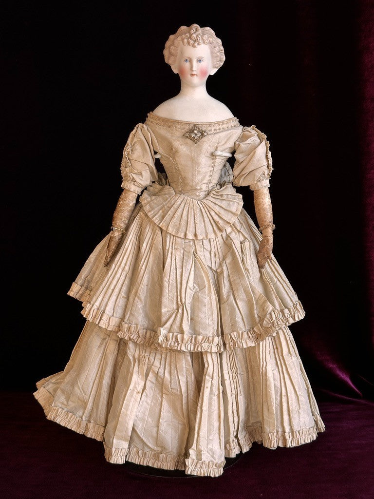 Antique German 18” Countess Dagmar Parian Bisque Head China Doll