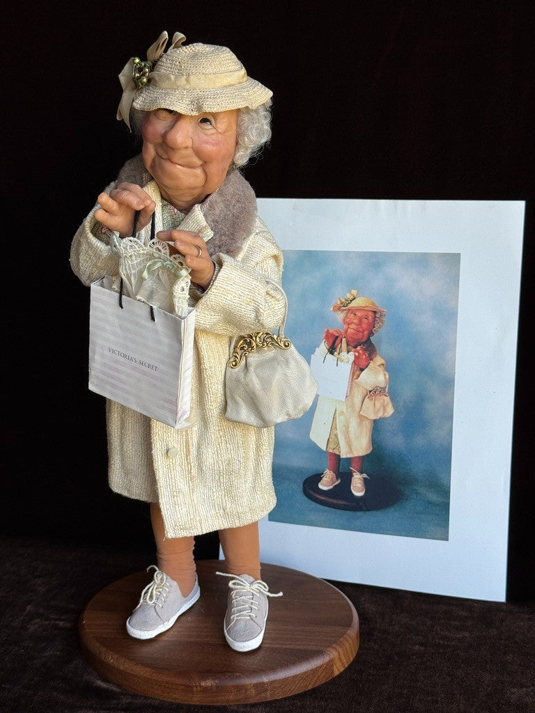 NIADA Artist Annie Wahl Rosie Moser's Victoria Secret Original Doll Mixed Media