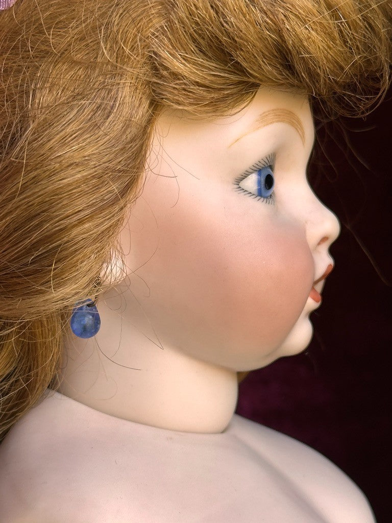 Vintage 1961 Bisque 21” Reproduction of Antique French Bru Circle Dot Doll