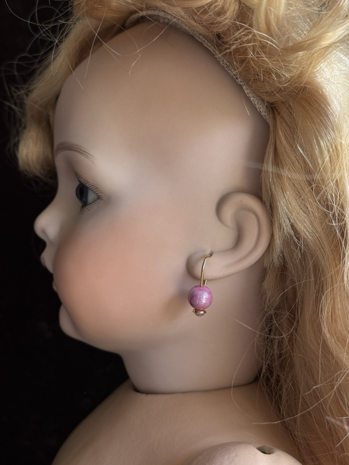 Vintage Large Porcelain Compo 27” Reproduction of Antique French Bru Jne Doll