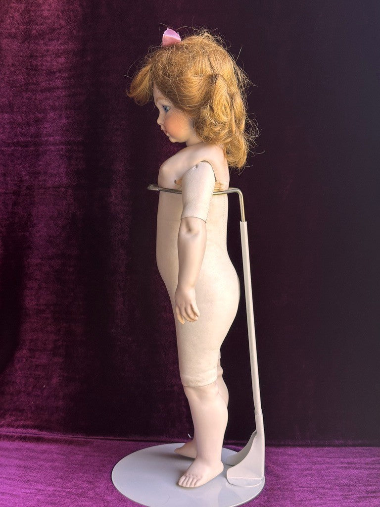 Vintage 1961 Bisque 21” Reproduction of Antique French Bru Circle Dot Doll